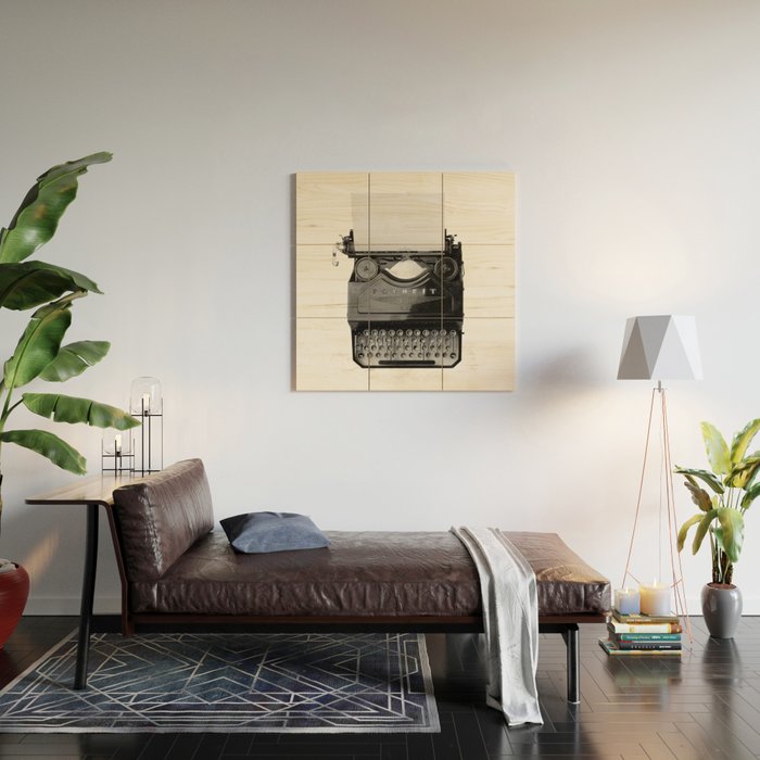 typewriter Wood Wall Art Gallery Image 2