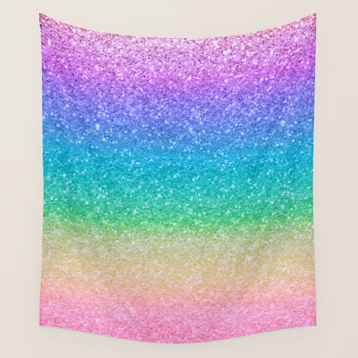 Rainbow Glitter Wall Tapestry Gallery Image 4