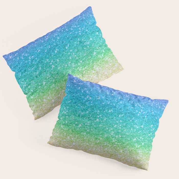 Rainbow Glitter Pillow Sham Gallery Image 1