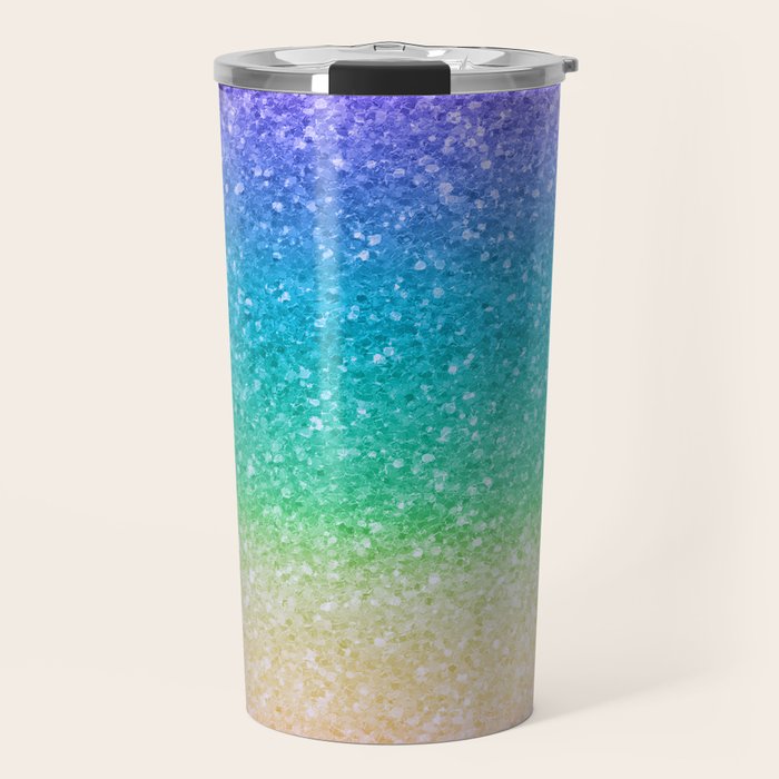 Rainbow Glitter Travel Mug Gallery Image 1