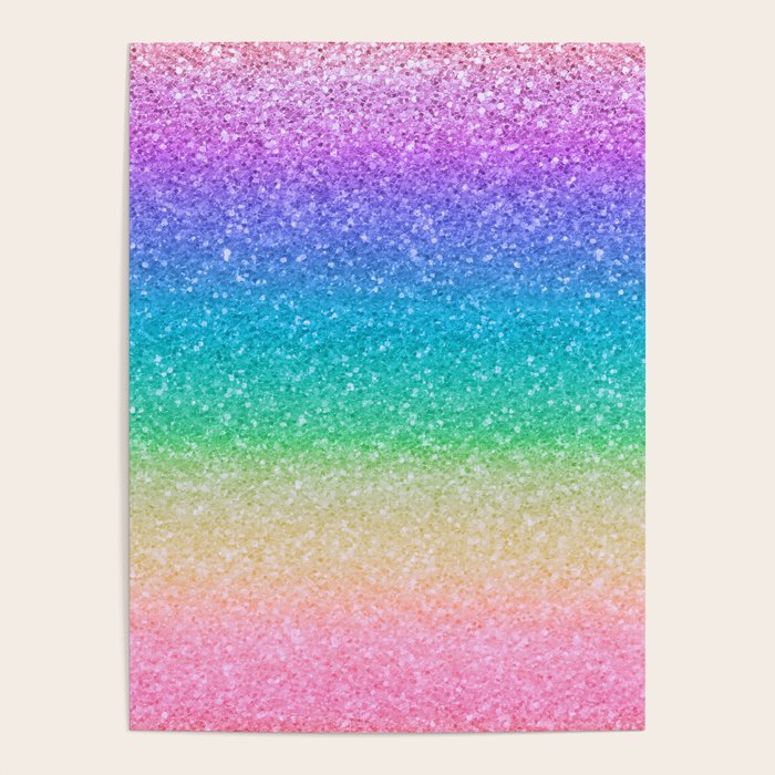 Rainbow Glitter Poster Gallery Image 4