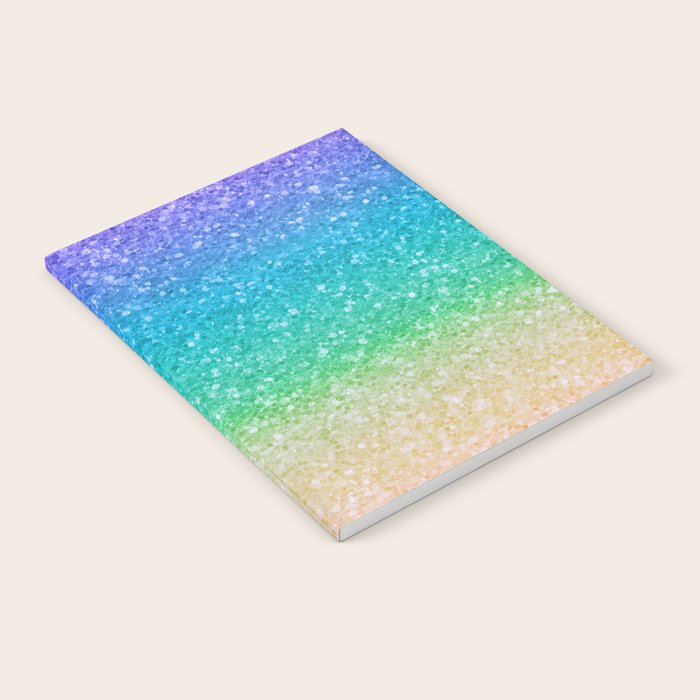 Rainbow Glitter Notebook Gallery Image 2