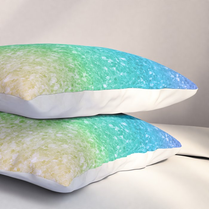 Rainbow Glitter Pillow Sham Gallery Image 3