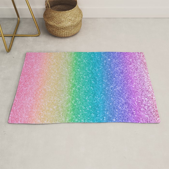 Rainbow Glitter Rug Gallery Image 1