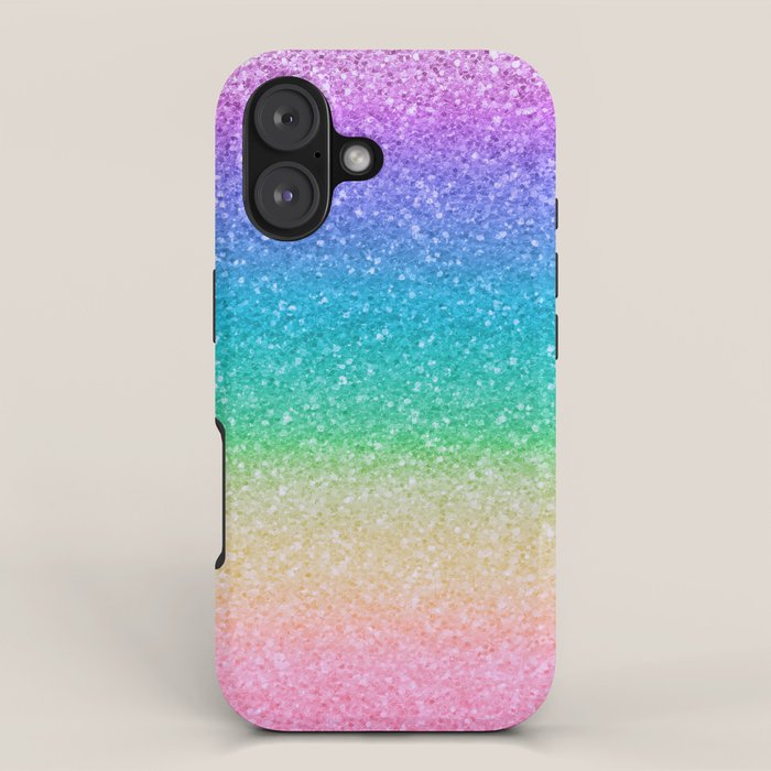 Rainbow Glitter iPhone Case Gallery Image 1