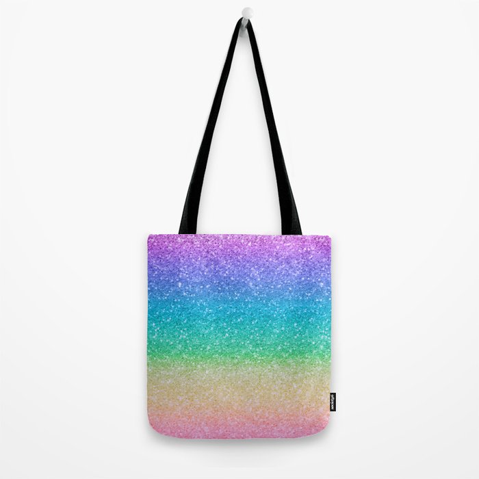 Rainbow Glitter Tote Bag Gallery Image 2