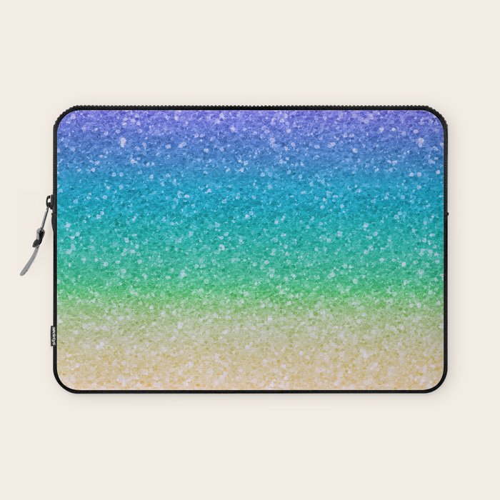 Rainbow Glitter Laptop Sleeve Gallery Image 1