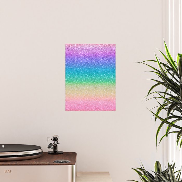 Rainbow Glitter Poster Gallery Image 2