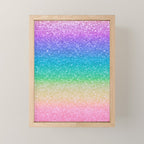 Rainbow Glitter Mini Art Print Gallery Image 1