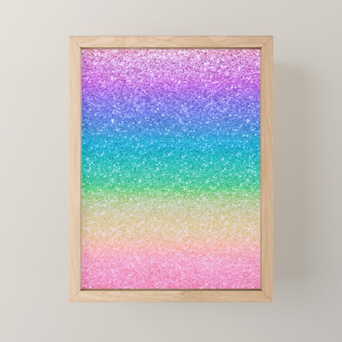 Rainbow Glitter Mini Art Print Gallery Image 1