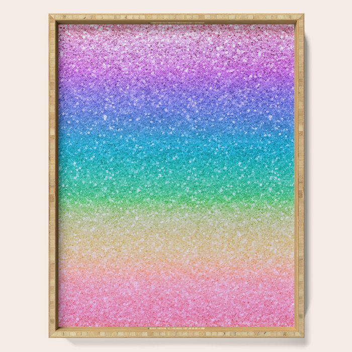 Rainbow Glitter Serving Tray Gallery Image 1