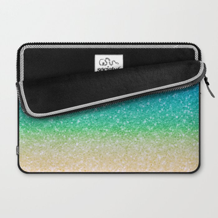 Rainbow Glitter Laptop Sleeve Gallery Image 2