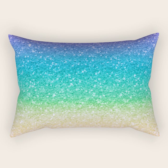 Rainbow Glitter Rectangular Pillow Gallery Image 2