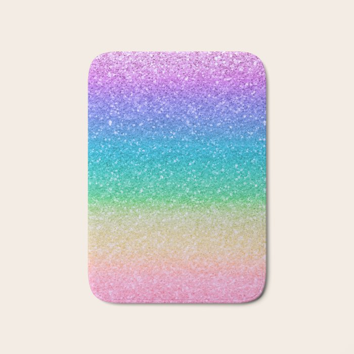 Rainbow Glitter Bath Mat Gallery Image 1
