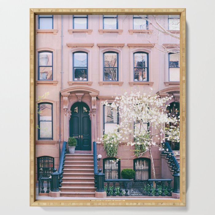 Spring in Greenwich Village - New York City Photography Serving Tray Gallery Image 1