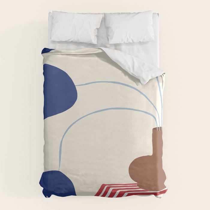 Still life flower pottery Duvet Cover Gallery Image 6