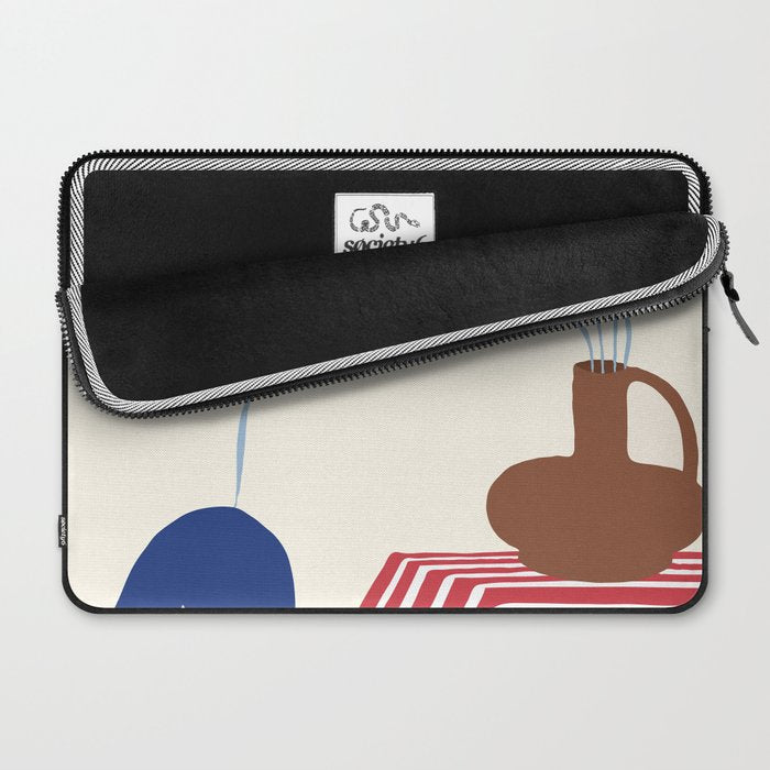Still life flower pottery Laptop Sleeve Gallery Image 2