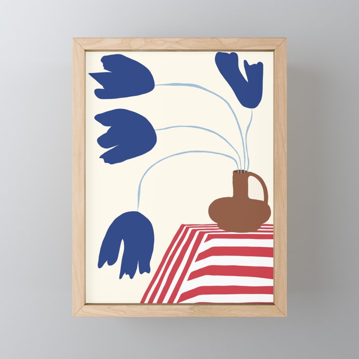 Still life flower pottery Mini Art Print Gallery Image 1