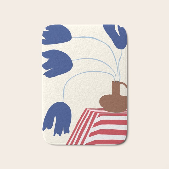 Still life flower pottery Bath Mat Gallery Image 1