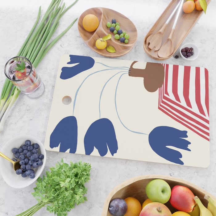 Still life flower pottery Cutting Board Gallery Image 2