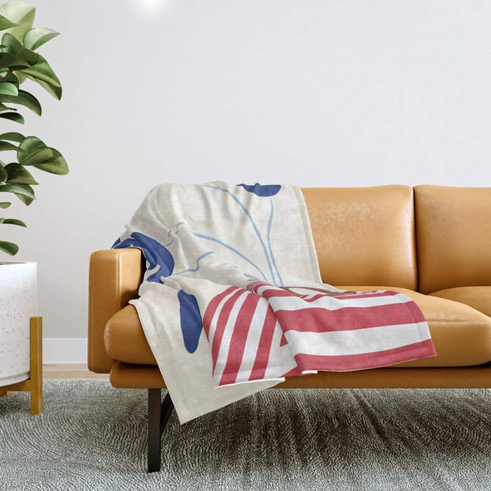 Still life flower pottery Throw Blanket Gallery Image 1