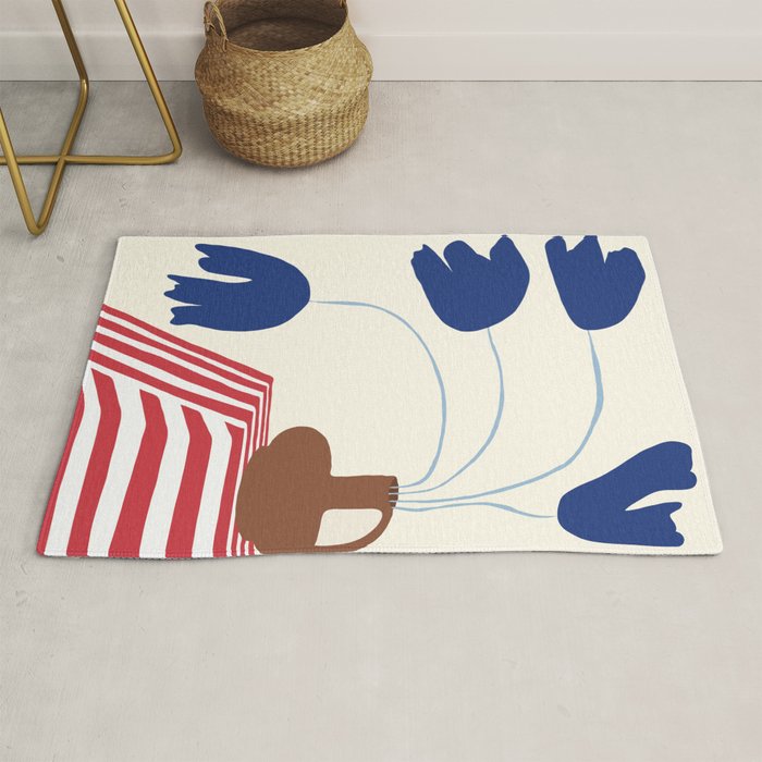 Still life flower pottery Rug Gallery Image 1