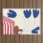 Still life flower pottery Outdoor Rug Gallery Image 1