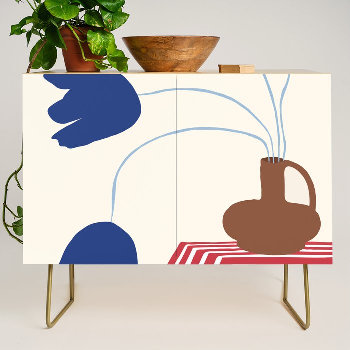 Still life flower pottery Credenza Gallery Image 1