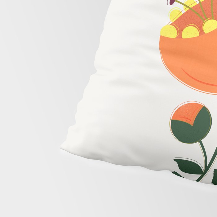Orange Garden Flowers Pillow Sham Gallery Image 4