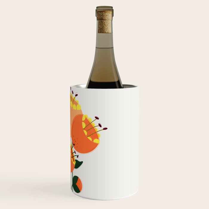 Orange Garden Flowers Wine Chiller Gallery Image 3