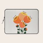 Orange Garden Flowers Laptop Sleeve Gallery Image 1