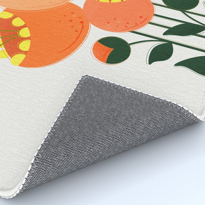 Orange Garden Flowers Rug Gallery Image 4