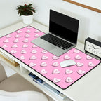 Pink love heart candy cartoon pattern Desk Mat Gallery Image 2