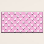Pink love heart candy cartoon pattern Desk Mat Gallery Image 3