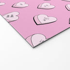 Pink love heart candy cartoon pattern Welcome Mat Gallery Image 2