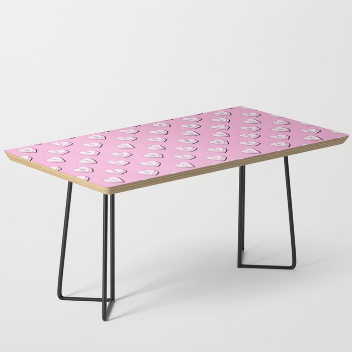 Pink love heart candy cartoon pattern Coffee Table Gallery Image 1