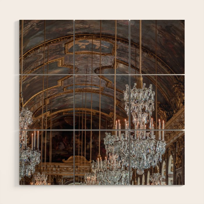 French Palace Chandeliers Wood Wall Art Gallery Image 1