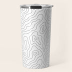 Abstract topography map line art pattern Travel Mug Gallery Image 1