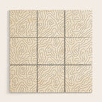 Abstract topography map line art pattern Wood Wall Art Gallery Image 1