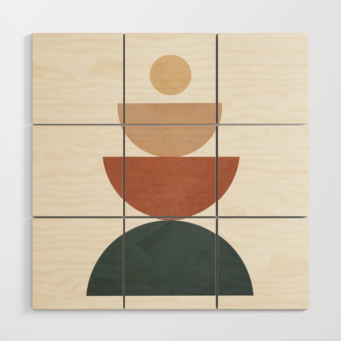 Shape Balance 04 Wood Wall Art Gallery Image 1