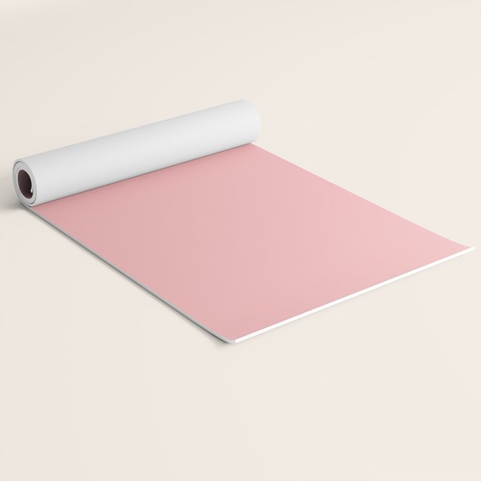 Blush Pink Solid for Pink and Orange Collection Yoga Mat Gallery Image 2