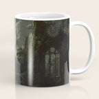The Beautiful Ruins, Boats on a Moonlit Lake with Gothic Church landscape painting by Sebastian Pether Coffee Mug Gallery Image 1