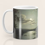 The Beautiful Ruins, Boats on a Moonlit Lake with Gothic Church landscape painting by Sebastian Pether Coffee Mug Gallery Image 3