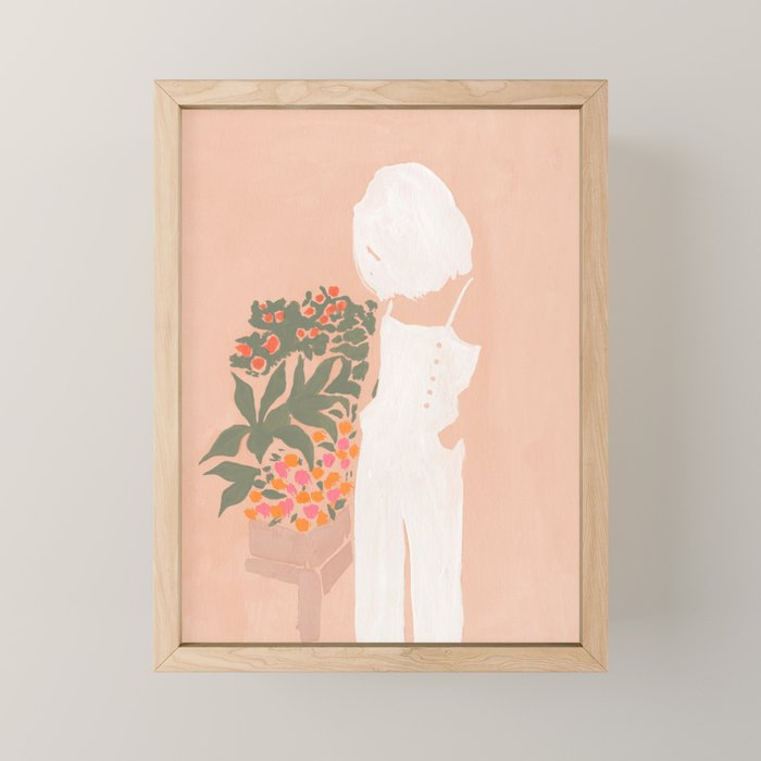 Flower Shoppe Girl Mini Art Print Gallery Image 1