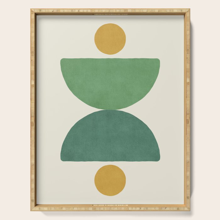 Half-circle Balance - Green Gold Serving Tray Gallery Image 1