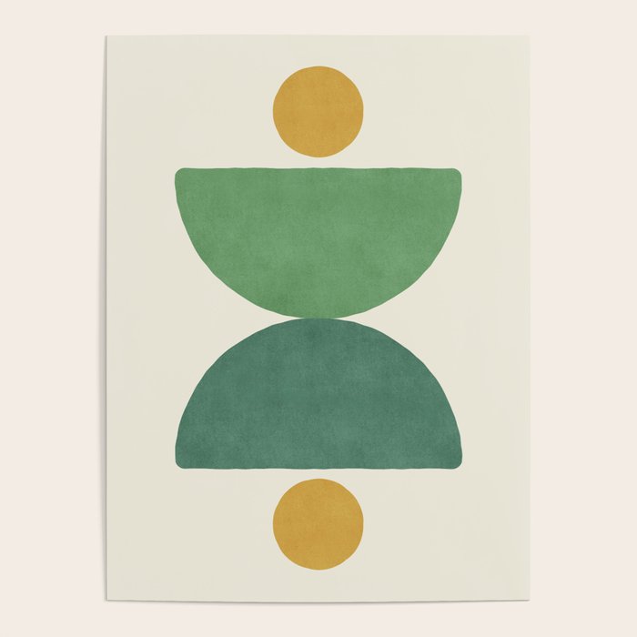 Half-circle Balance - Green Gold Poster Gallery Image 4