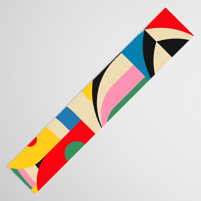 Barcelona Artists Inspired Abstract Geometry  Table Runner Gallery Image 3