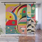 Barcelona Artists Inspired Abstract Geometry  Wall Mural Gallery Image 1