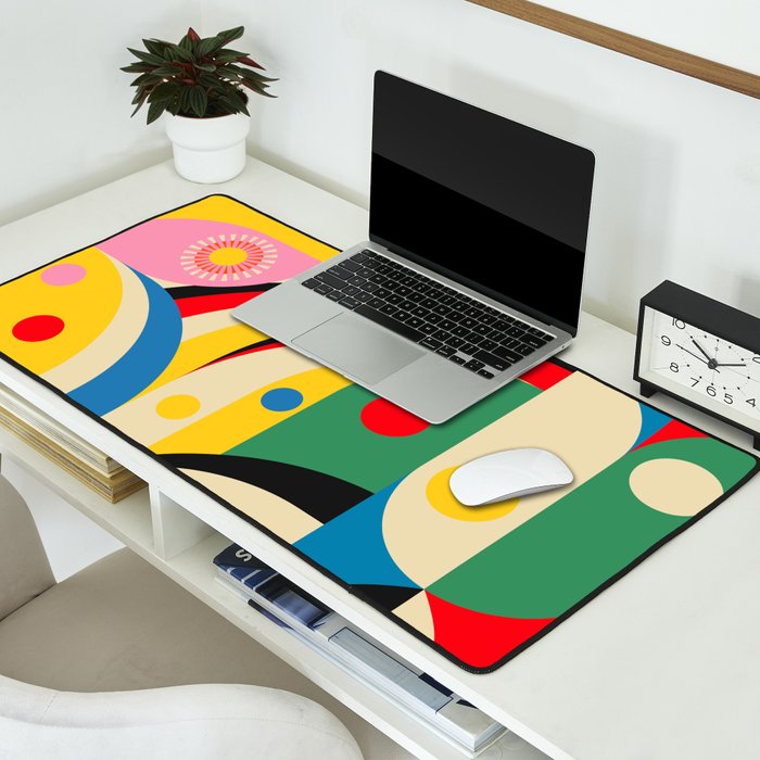 Barcelona Artists Inspired Abstract Geometry  Desk Mat Gallery Image 2