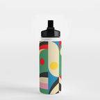 Barcelona Artists Inspired Abstract Geometry  Water Bottle Gallery Image 2